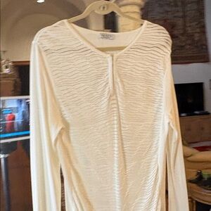 Baroni Made In Italy Cream Knit Top